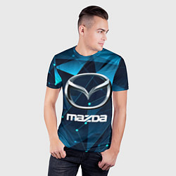 Футболка спортивная мужская Mazda - абстракция, цвет: 3D-принт — фото 2