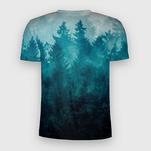 Мужская спорт-футболка Темный хвойный лес / 3D-принт – фото 2