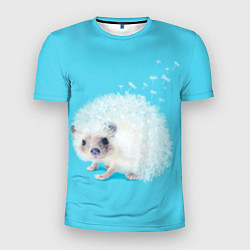 Мужская спорт-футболка Белый ежик одуванчик