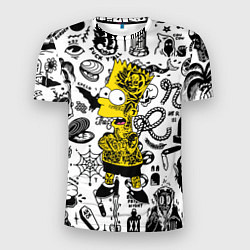 Мужская спорт-футболка Барт Симпсон весь в татухах - Hype