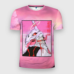 Мужская спорт-футболка EVANGELION PINK Берсерк mode