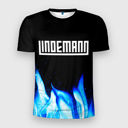 Мужская спорт-футболка Lindemann blue fire