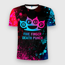 Мужская спорт-футболка Five Finger Death Punch - neon gradient