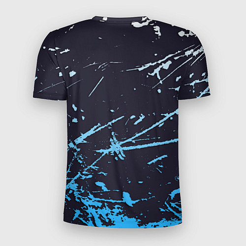 Мужская спорт-футболка Атака Титанов синяя краска / 3D-принт – фото 2