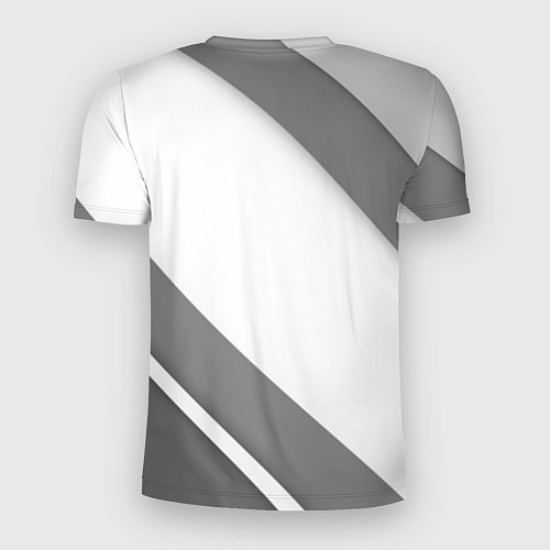 Мужская спорт-футболка Daewoo - серые полосы / 3D-принт – фото 2