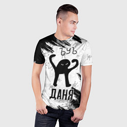 Футболка спортивная мужская Кот ъуъ Даня, цвет: 3D-принт — фото 2
