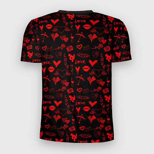 Мужская спорт-футболка Знаки нашей любви / 3D-принт – фото 2