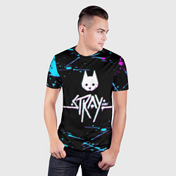 Футболка спортивная мужская Stray - краска - neon, цвет: 3D-принт — фото 2