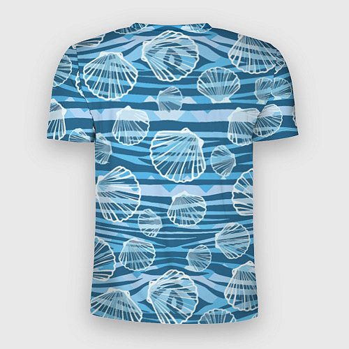 Мужская спорт-футболка Паттерн из створок ракушки - океан / 3D-принт – фото 2