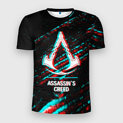 Футболка спортивная мужская Assassins Creed в стиле glitch и баги графики на т, цвет: 3D-принт