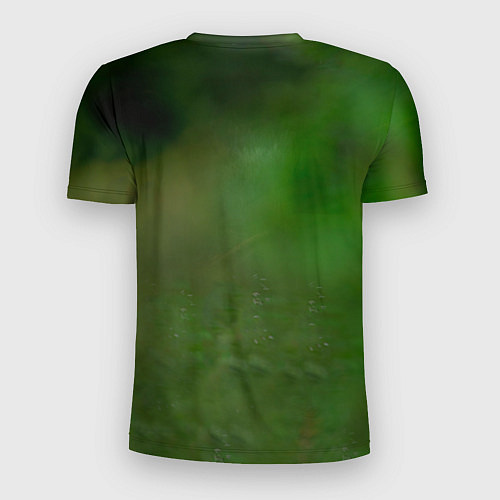 Мужская спорт-футболка Волк на фоне зелени / 3D-принт – фото 2