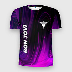 Мужская спорт-футболка Bon Jovi violet plasma