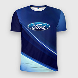 Футболка спортивная мужская Ford - абстракция, цвет: 3D-принт