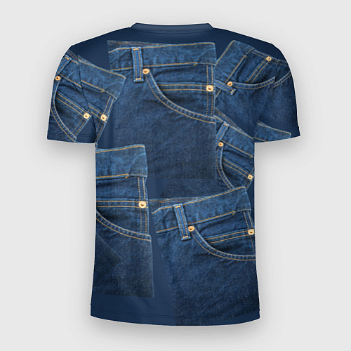 Мужская спорт-футболка Джинсовка jeans / 3D-принт – фото 2