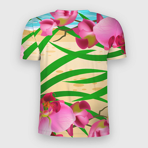 Мужская спорт-футболка Колибри и орхидеи / 3D-принт – фото 2