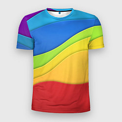 Футболка спортивная мужская Семь цветов радуги, цвет: 3D-принт