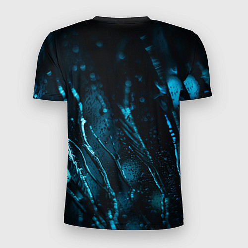Мужская спорт-футболка Огни в каплях дождя / 3D-принт – фото 2