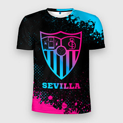 Мужская спорт-футболка Sevilla - neon gradient