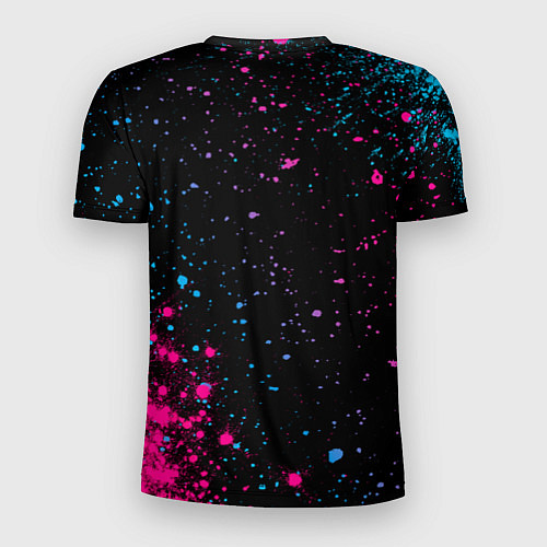 Мужская спорт-футболка The Offspring - neon gradient: надпись, символ / 3D-принт – фото 2