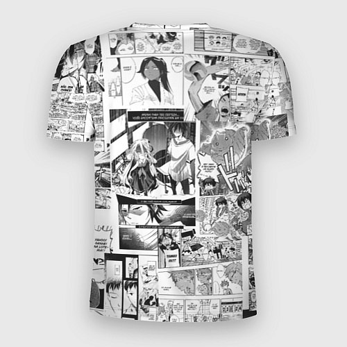 Мужская спорт-футболка Manga style - страницы / 3D-принт – фото 2