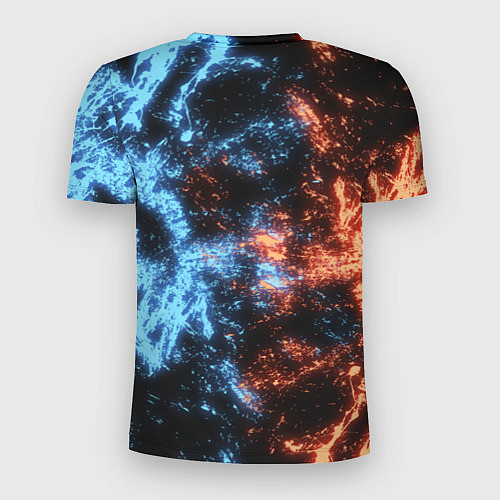 Мужская спорт-футболка Огонь и вода - лев / 3D-принт – фото 2