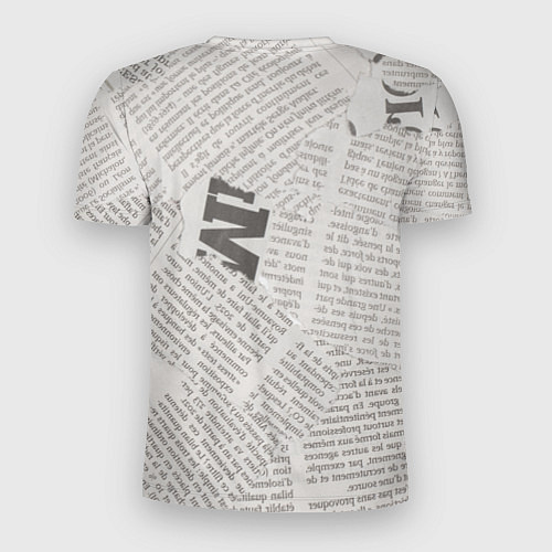 Мужская спорт-футболка Белая газета / 3D-принт – фото 2