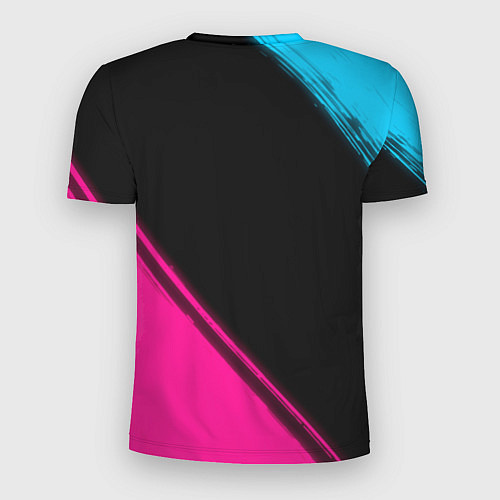 Мужская спорт-футболка Scorpions - neon gradient: надпись, символ / 3D-принт – фото 2