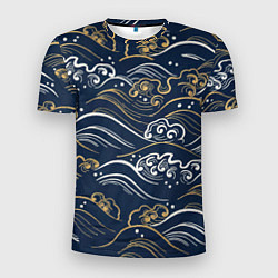 Мужская спорт-футболка Японский узор волны