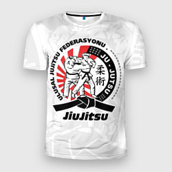Футболка спортивная мужская Jiujitsu emblem Джиу-джитсу, цвет: 3D-принт