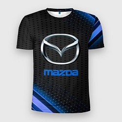 Футболка спортивная мужская Mazda Абстракция карбон, цвет: 3D-принт