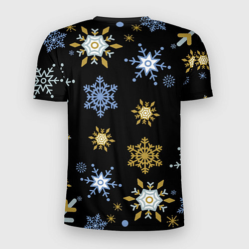 Мужская спорт-футболка Новый год зайчик напугал мишку / 3D-принт – фото 2