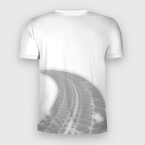 Мужская спорт-футболка Citroen speed на светлом фоне со следами шин: симв / 3D-принт – фото 2