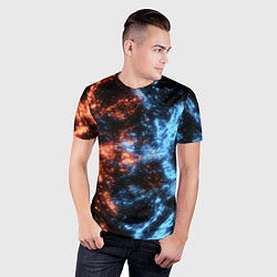 Футболка спортивная мужская Fire and Water Огонь и вода, цвет: 3D-принт — фото 2