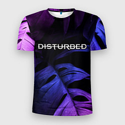 Футболка спортивная мужская Disturbed neon monstera, цвет: 3D-принт