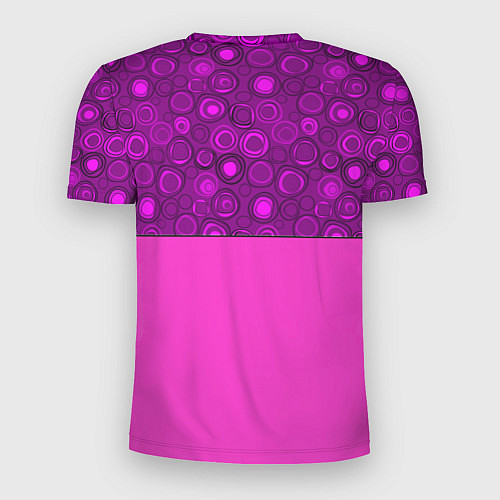 Мужская спорт-футболка Розовый комбинированный неоновый узор / 3D-принт – фото 2