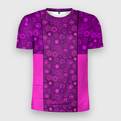 Мужская спорт-футболка Розовый комбинированный неоновый узор