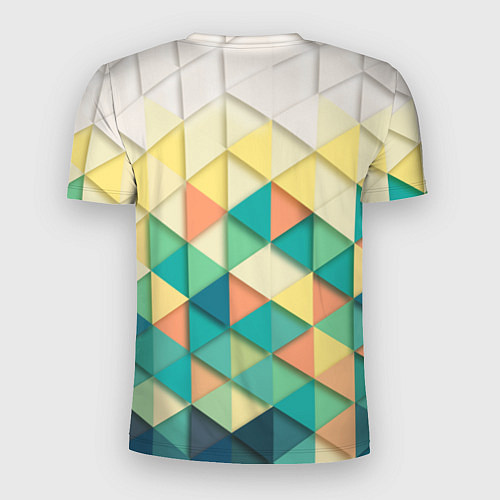 Мужская спорт-футболка Мозаичный градиент / 3D-принт – фото 2