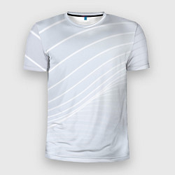 Мужская спорт-футболка Серый фон и белые линии
