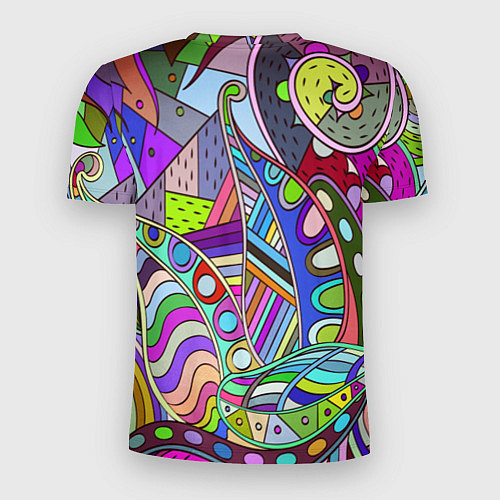 Мужская спорт-футболка Детский красочный узор / 3D-принт – фото 2