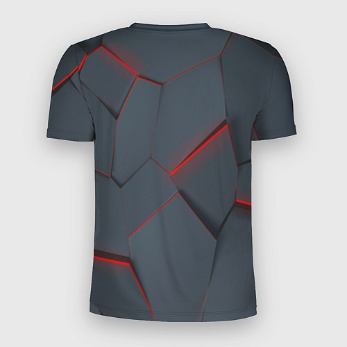 Мужская спорт-футболка Геометрический узор треснутого асфальта / 3D-принт – фото 2