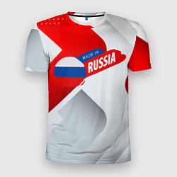 Футболка спортивная мужская Welcome to Russia red & white, цвет: 3D-принт