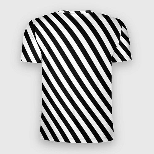Мужская спорт-футболка Черно-белые полоски / 3D-принт – фото 2