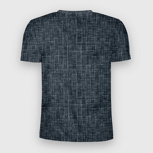 Мужская спорт-футболка Черно-синий текстурированный в елочку, под джинсу / 3D-принт – фото 2