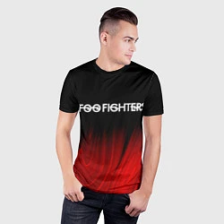 Футболка спортивная мужская Foo Fighters red plasma, цвет: 3D-принт — фото 2