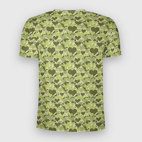 Мужская спорт-футболка Милитари сердце пиксель / 3D-принт – фото 2