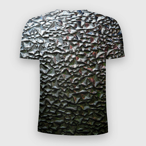 Мужская спорт-футболка Неровная металлическая поверхность / 3D-принт – фото 2
