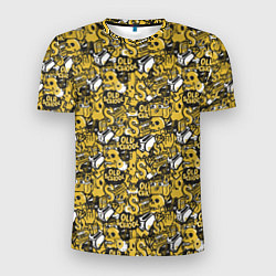 Футболка спортивная мужская Череп старая школа, цвет: 3D-принт