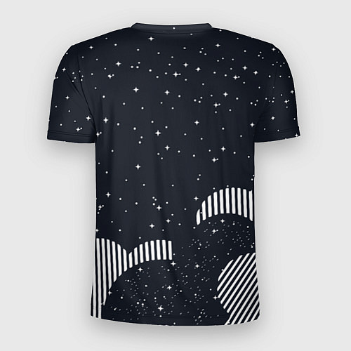 Мужская спорт-футболка Nasa - облака звёзды / 3D-принт – фото 2