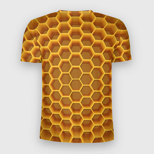 Мужская спорт-футболка Volumetric honeycombs / 3D-принт – фото 2