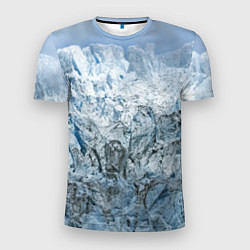 Мужская спорт-футболка Ледяные горы со снегом